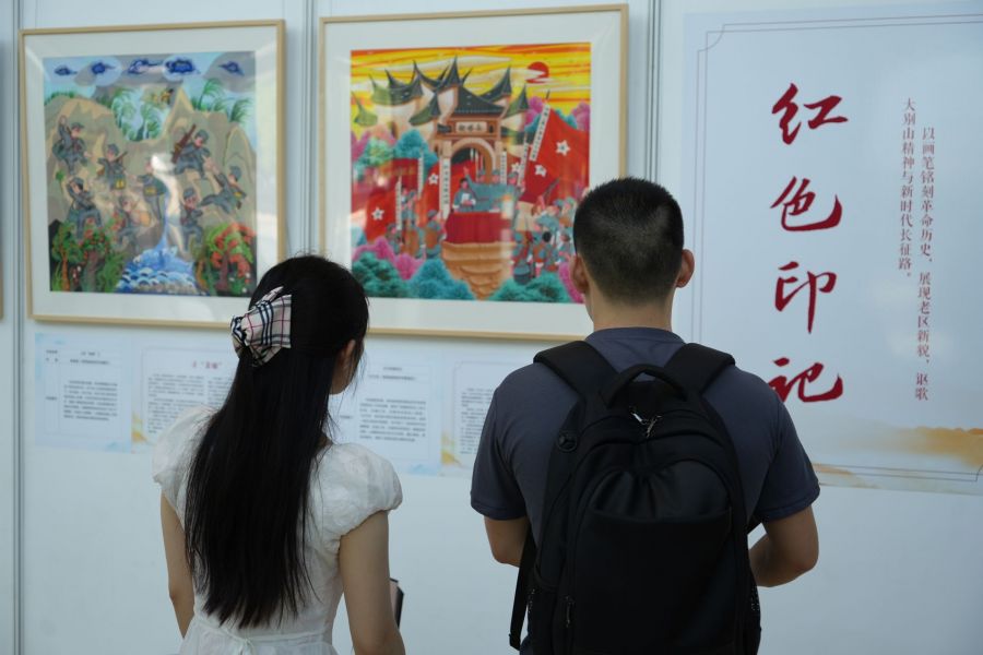 全國(guó)農(nóng)民畫(huà)創(chuàng)作交流邀請(qǐng)展在湖北黃岡市舉行
