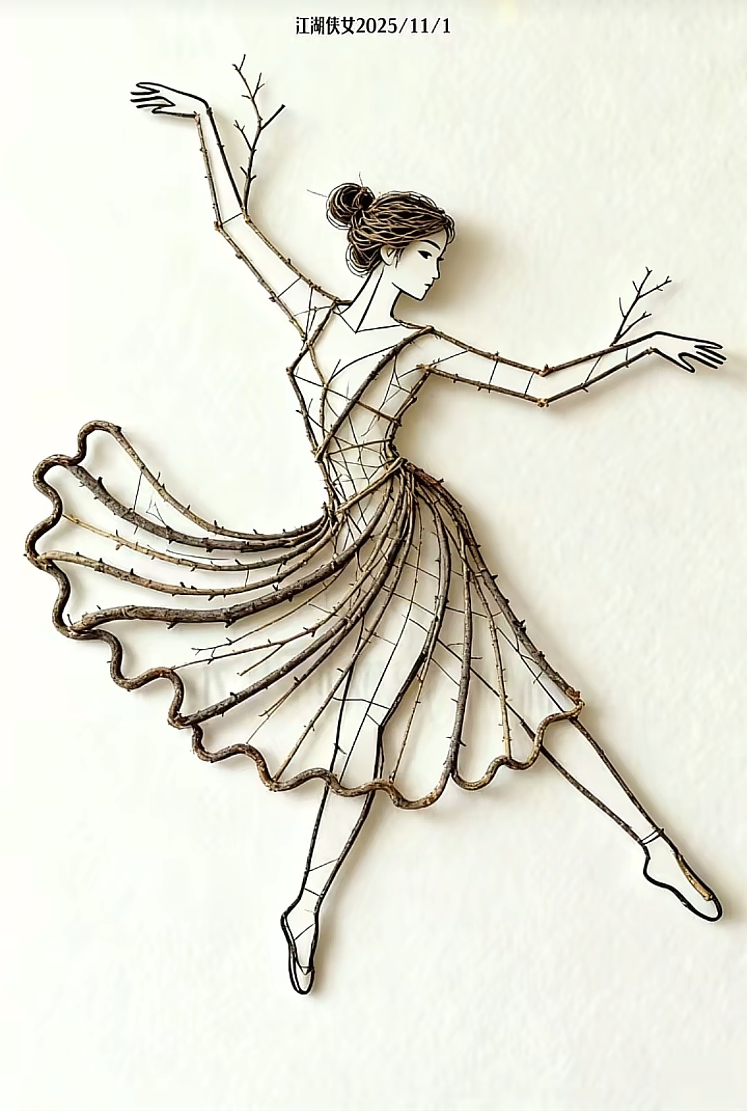 樹枝畫藝術(shù)欣賞