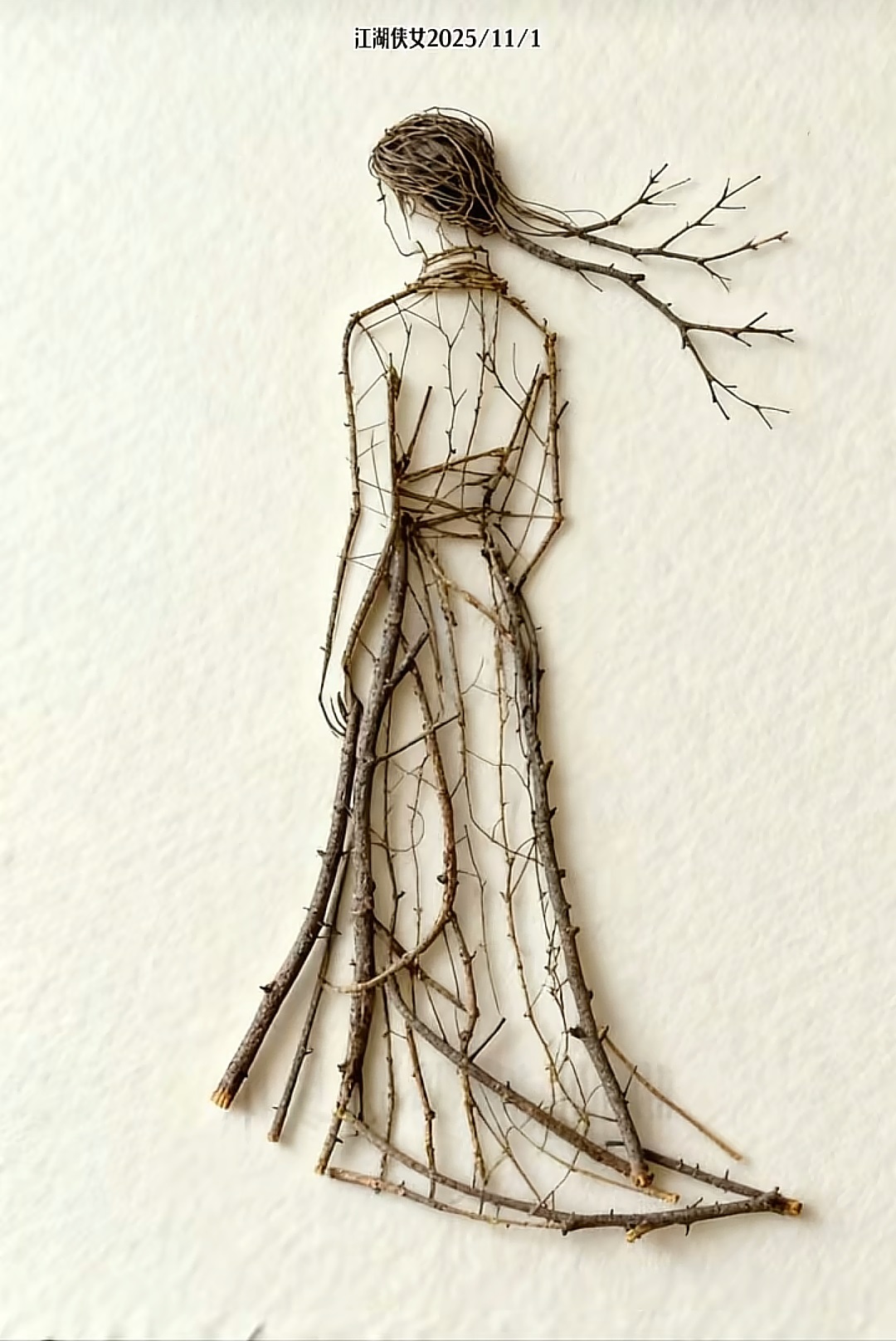 樹枝畫藝術(shù)欣賞