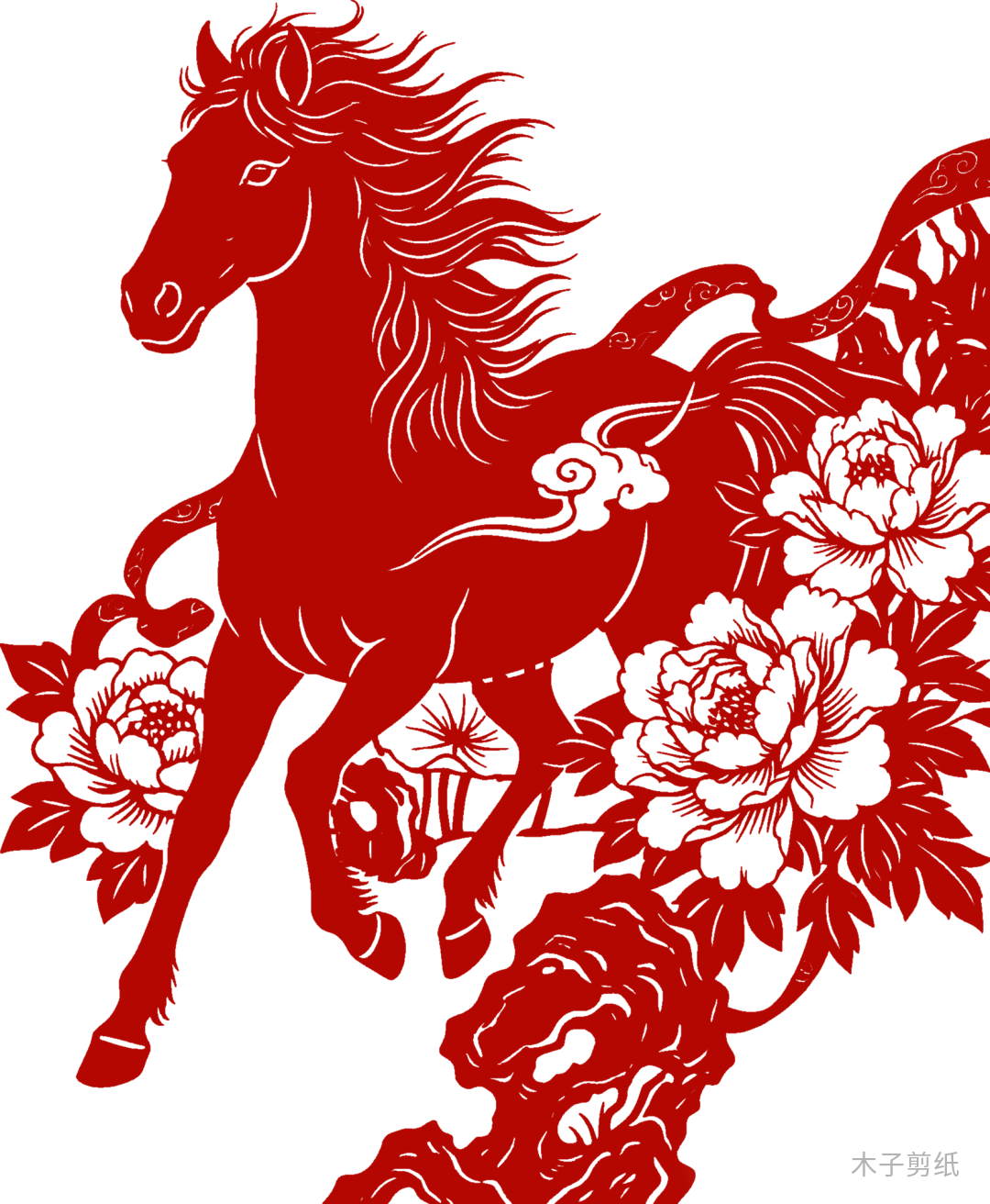 迎世界馬年，賞紅馬剪紙作品